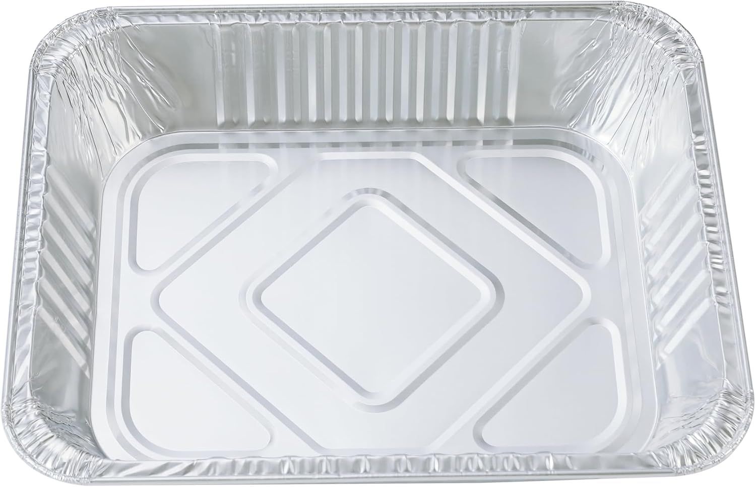 10 Pack Heavy-Duty Disposable Aluminum Foil Pans for Baking, Grilling & Catering – Extra Thick Rectangular Trays for Oven, BBQ & Steam Table Use (Silver) — image 4