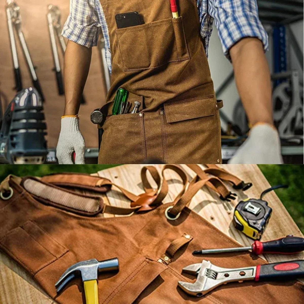 Multi-pocket Functional Apron for Tool Pockets for Workshop Garage Daily Work β image 6