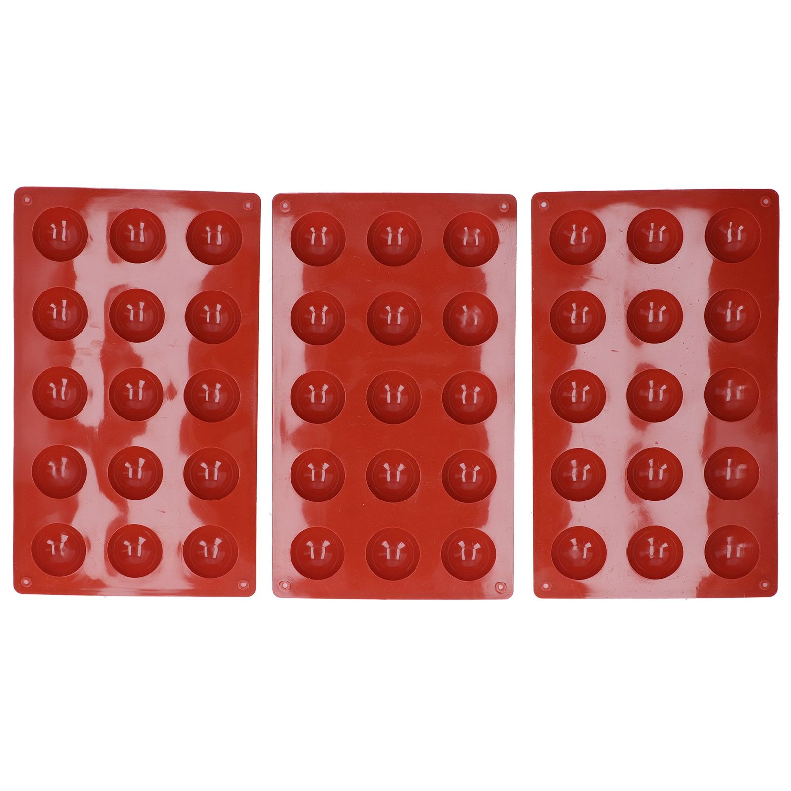 3Pcs Cake Mold 15 Hole Hemispherical Silicone Chocolate Mold Food Grade Dessert Bakeware