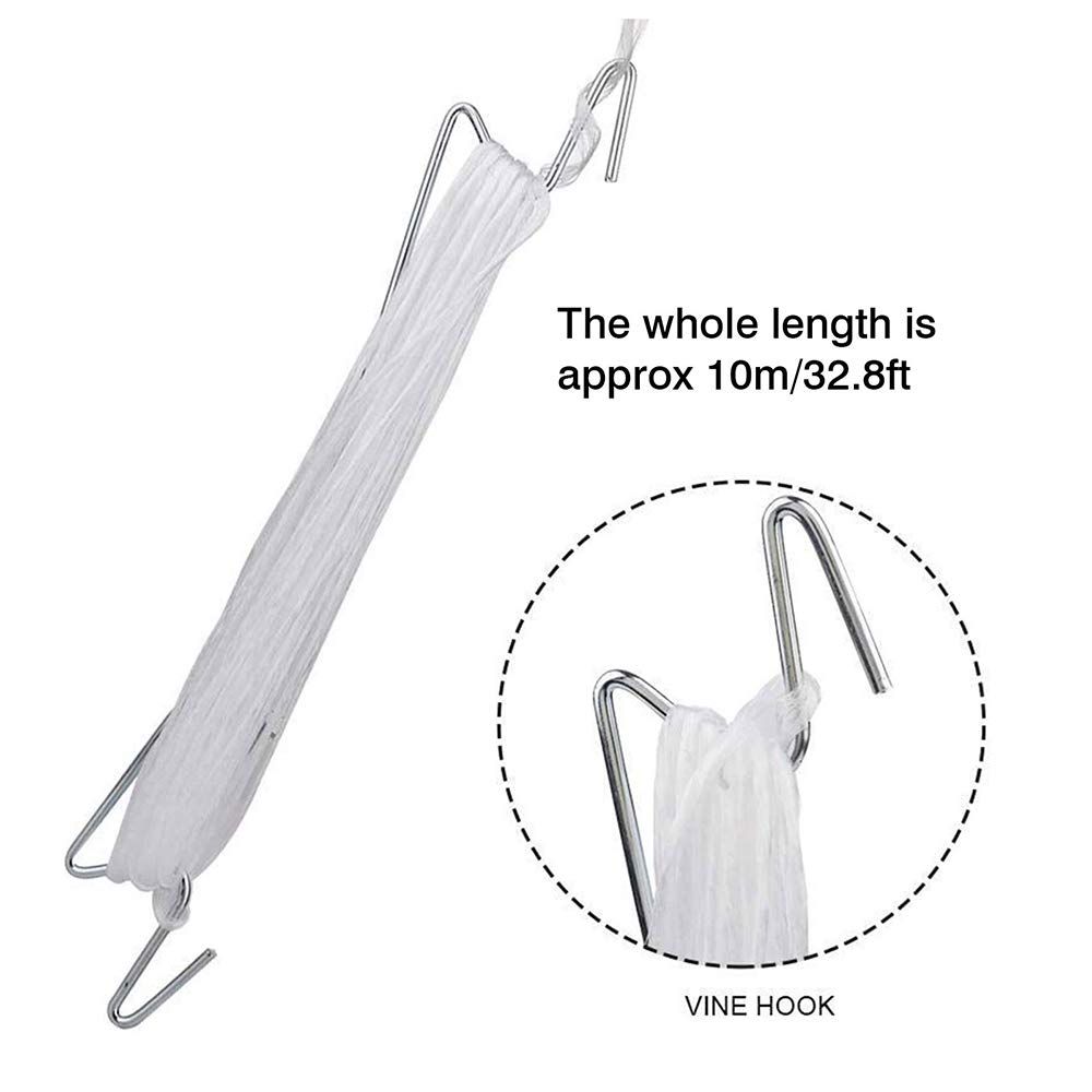 10 Pcs Tomato Support Hooks Plant Climbing Hooks Garden Hooks for Garden Flower Vegetable, Plant Vine Tie Support Tool 33ft Rope — image 4