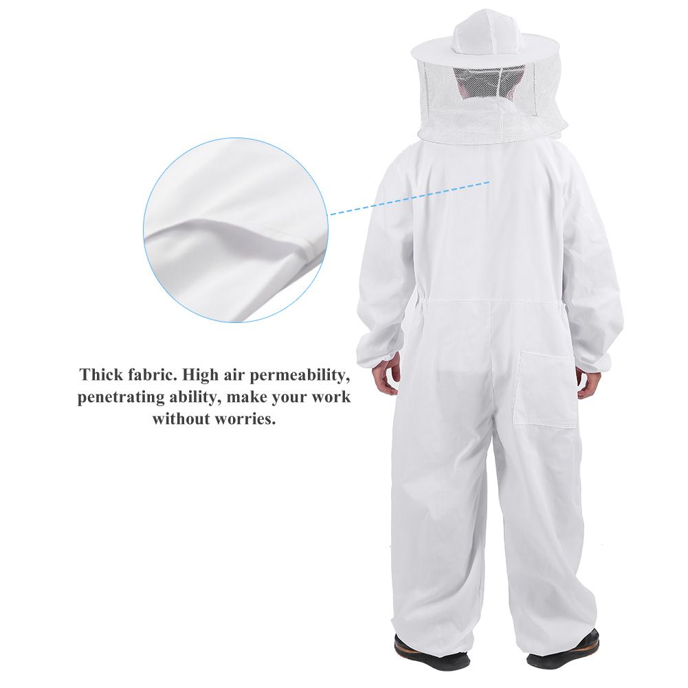 Professional Beekeeping Protective Equipment Bee Keeping Full Body Beekeeper Suit Hat L — image 2