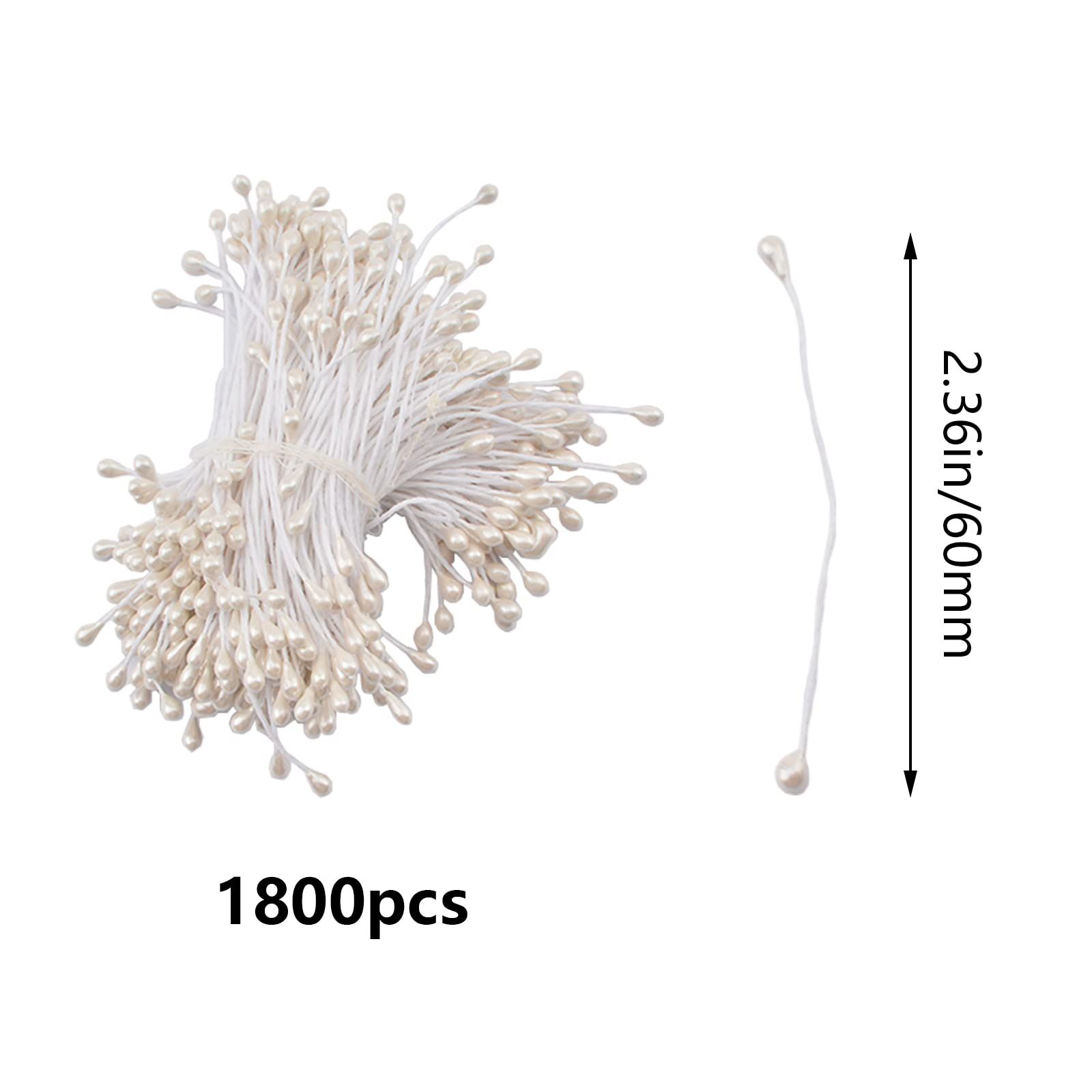 Stamens for Crafts, 1800 Pcs Stamens for Artificial Flowers DIY Wedding Party Home Scrapbook Decoration,White — image 5