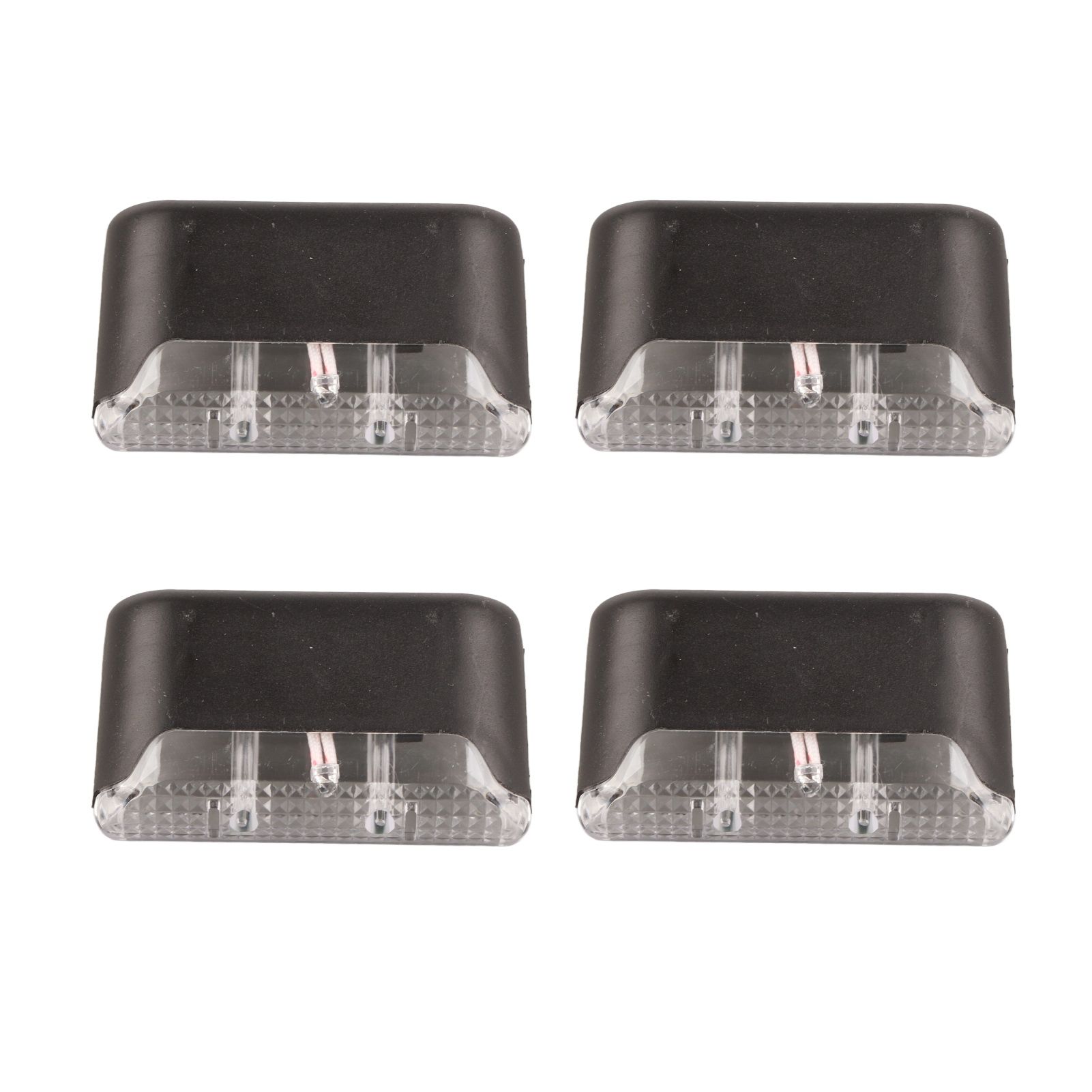 4 Pcs Solar Step Light White Lighting Waterproof High Strength Solar LED Deck Light Outdoor Stair Lamp — image 4