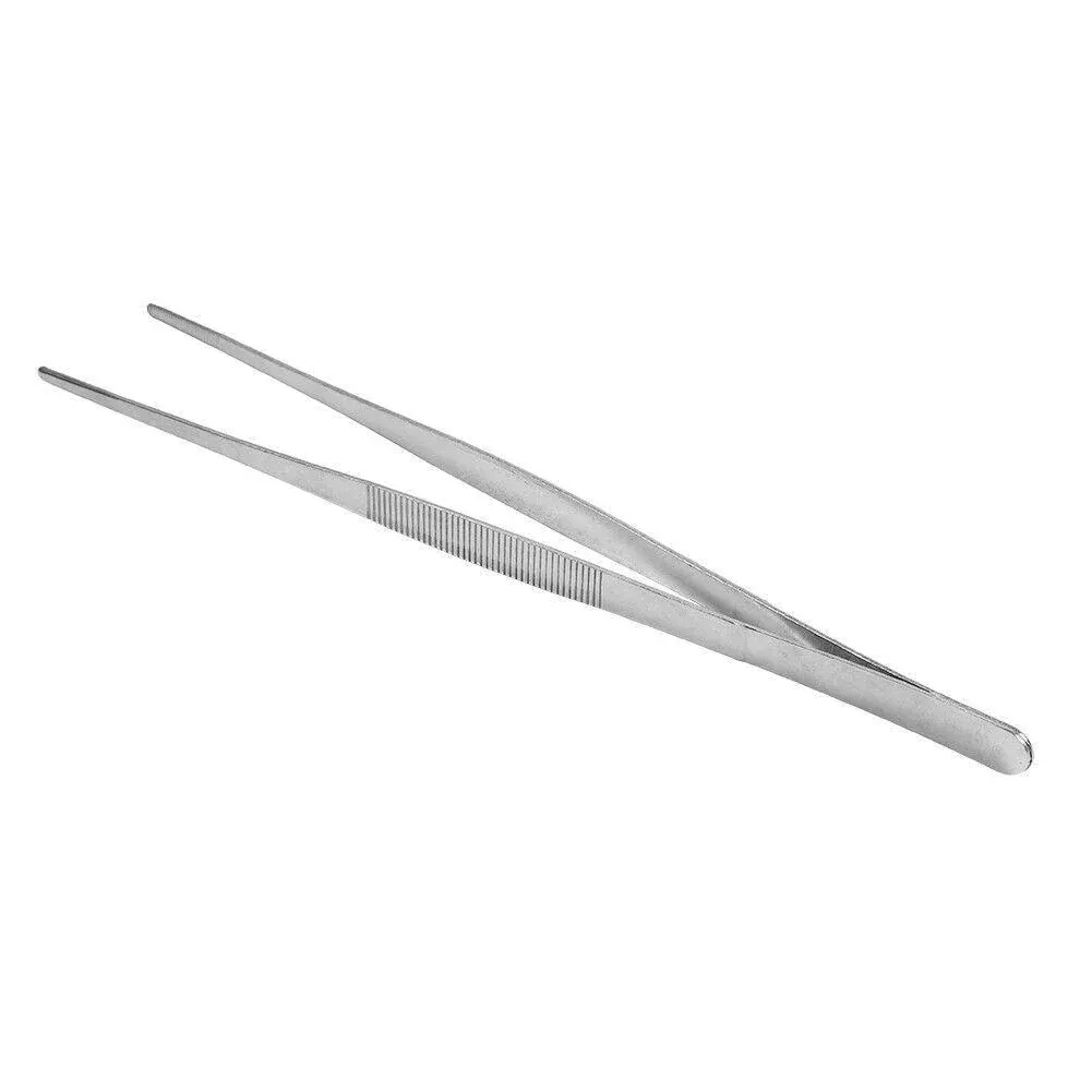 Kitchen Tweezers Silver Garden Tweezer For Professional Use Craft Home Long Au - CR 25cm