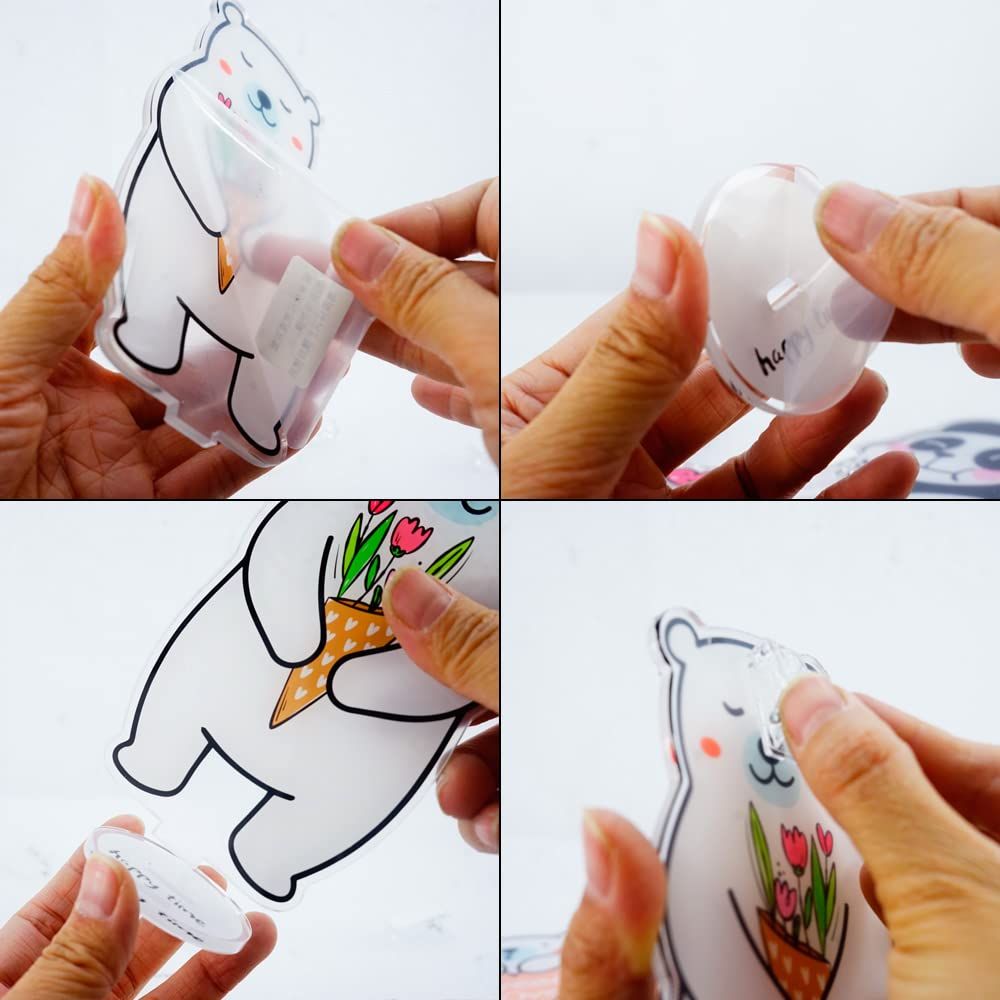 Set of 3 White Photo Holder, Table Picture Display Clip Stand for Picture Memo Cards Paper Note Postcards Place — image 5