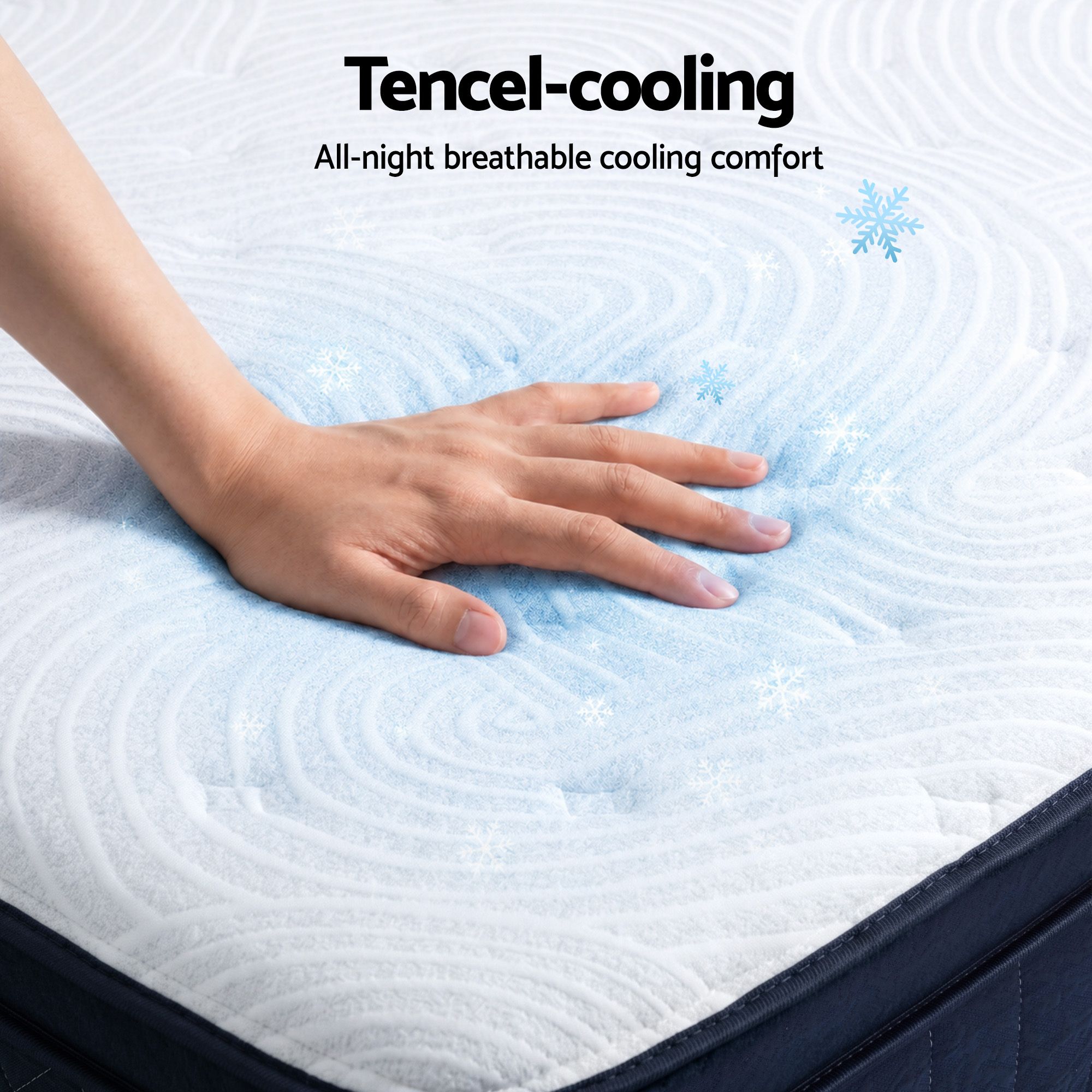 RoomSense King Single Mattress, 34cm Thick Medium Soft Hybrid Mattress for Back Pain Relief, Tencel Cooling Pocket Spring Mattress King Single Size in a Box โ image 4