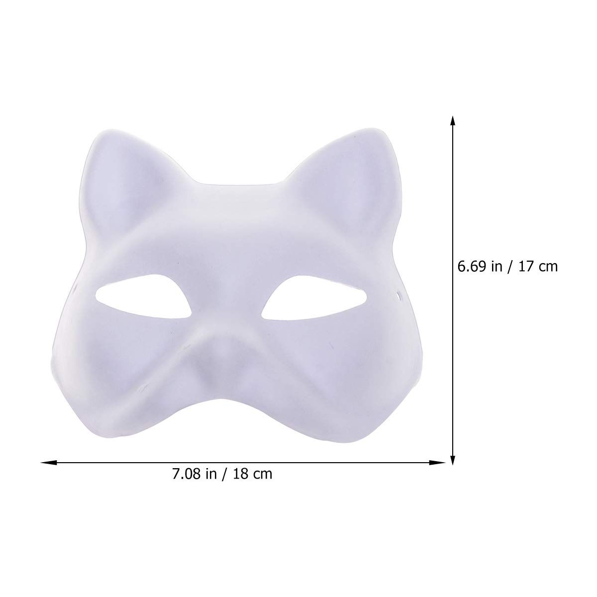 Cat Mask, 3PCS Masks White Cat Masks Blank DIY Halloween Mask Animal Half Facemasks Masquerade Cosplay Party — image 5