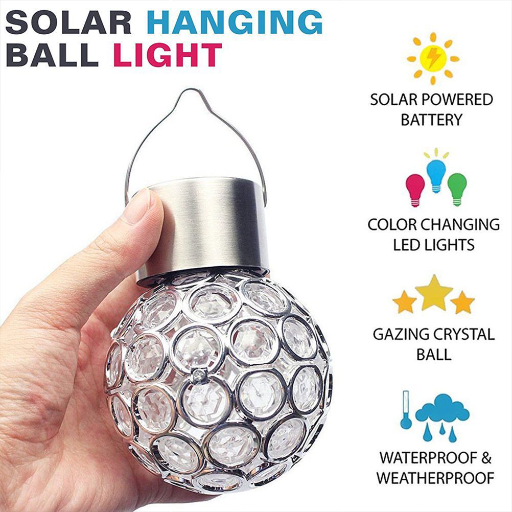 Solar Hollow Ball Light Colorful Small Ball Chandelier Decorative Hanging Lamp β image 3