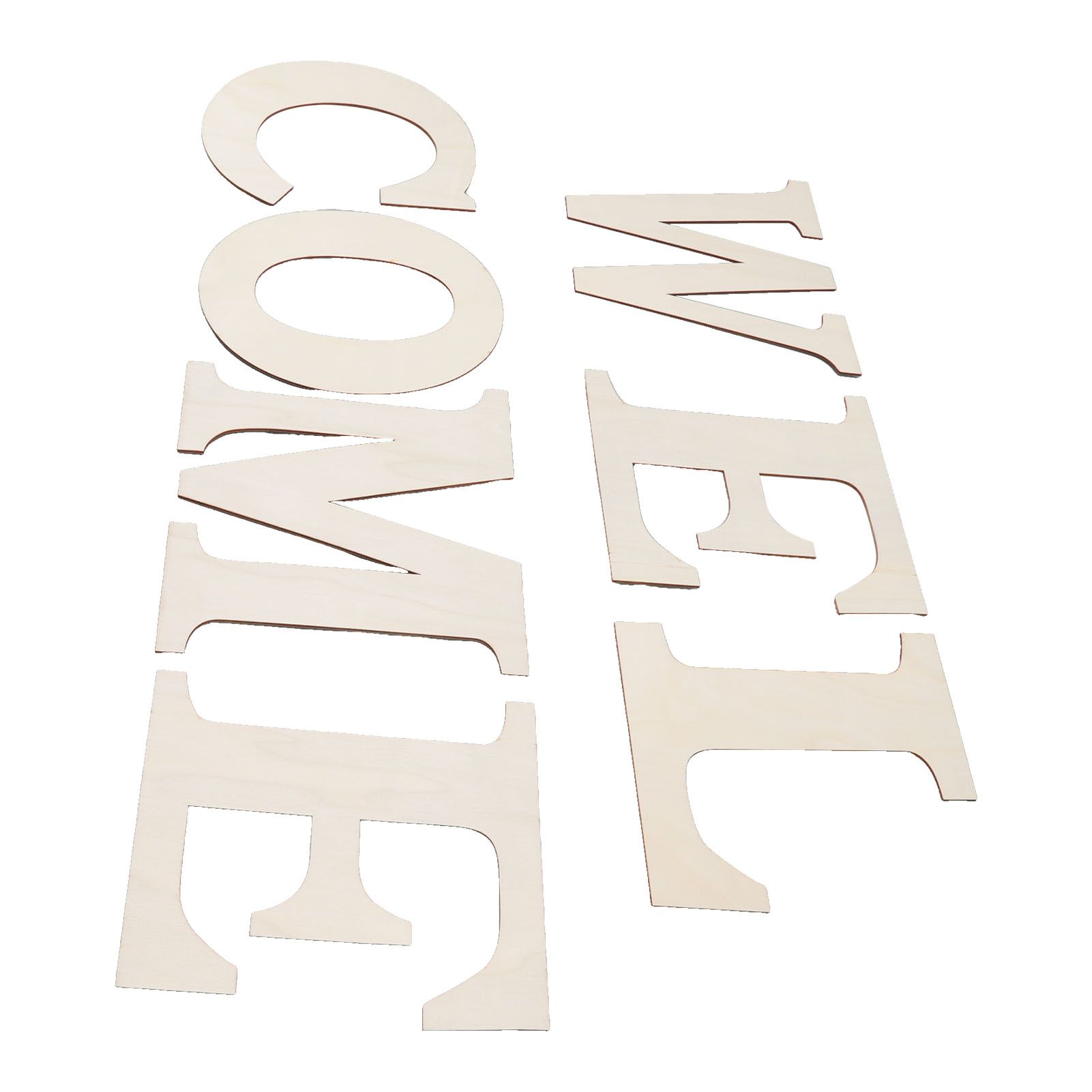 7PCS Welcome Sign Plywood 2mm Thickness Unpainted Welcome Decorative Letters for Wedding Party โ image 4