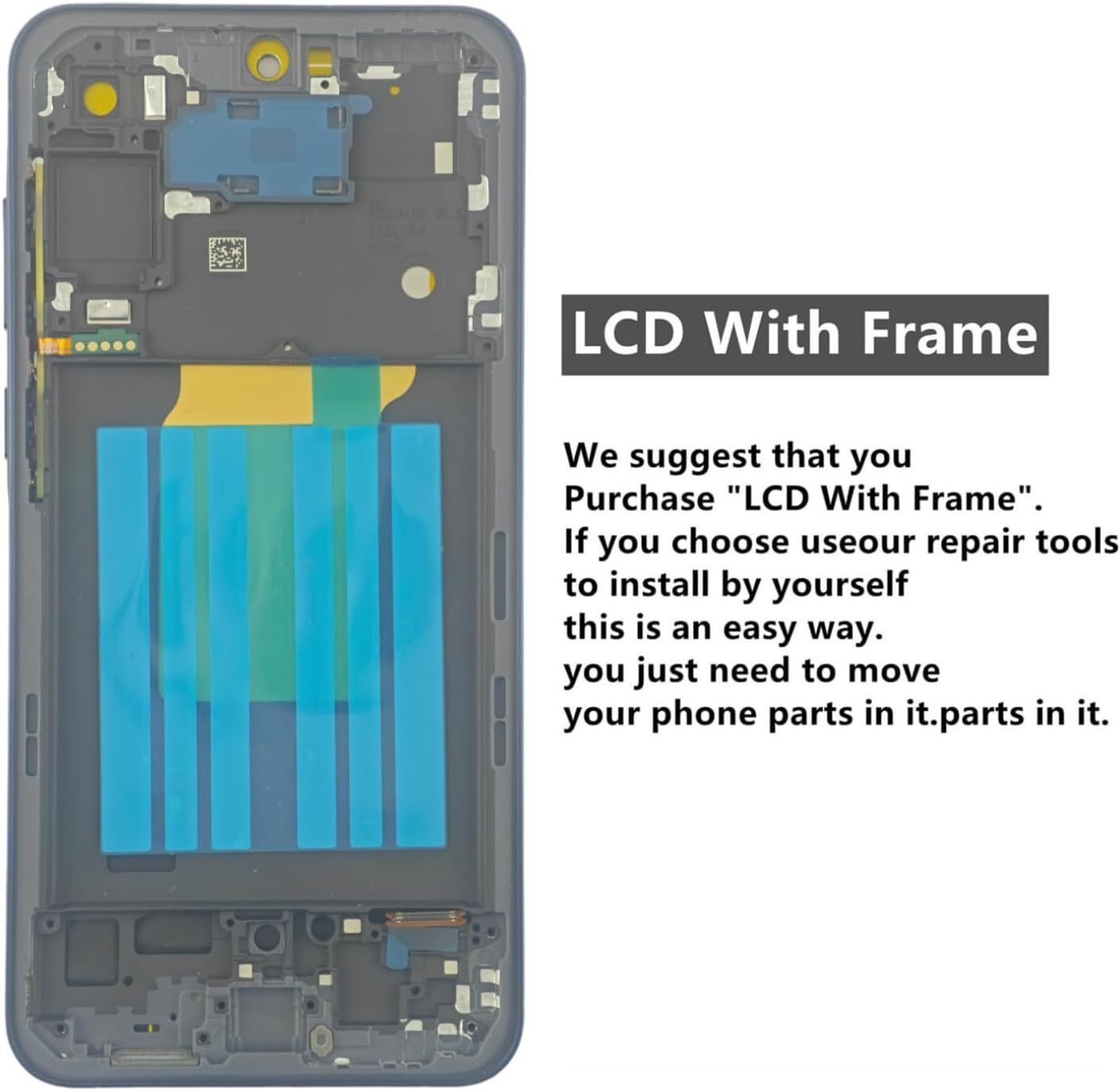Samsung Galaxy A56 5G Screen Replacement with Frame, 6.7" 120Hz Super AMOLED Flat Touch Digitizer, Complete Disassembly Repair Tool Kit for SM-A566U SM-A566U1 โ image 3