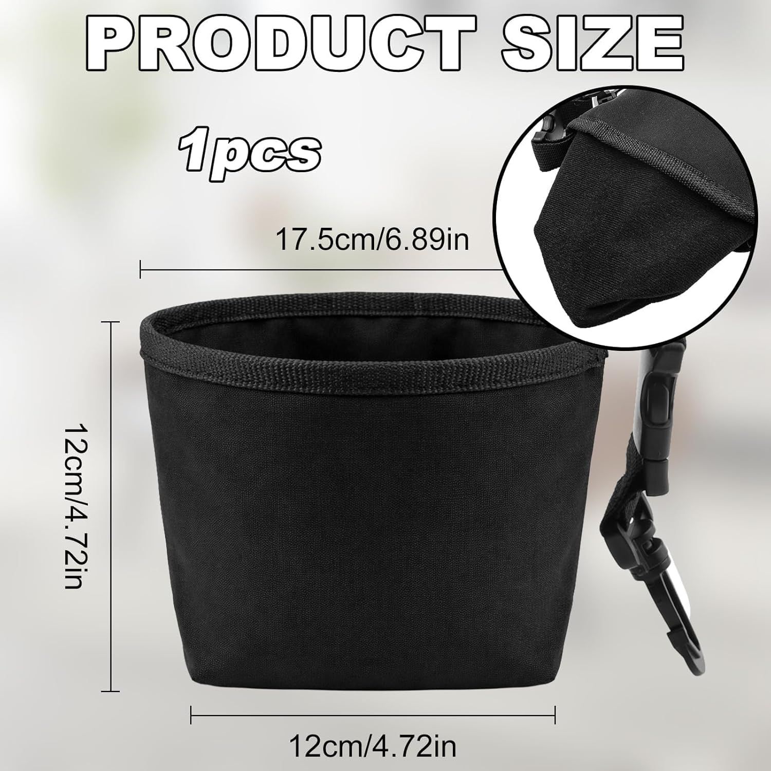 Golf Ball Cleaner Pouch with Belt Clip, 2-in-1 Waterproof Golf Ball Washing Bag, Leak-Proof Microfiber Inner Lining, Portable Golf Club Groove Cleaner — image 2