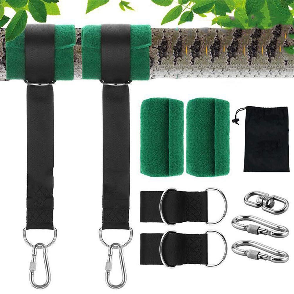 Tree Swing Straps Hanging Kit Holds 500kg, Adjustable Hammock Tree Hanging Straps with Tree Protectors and Lock Carabiners