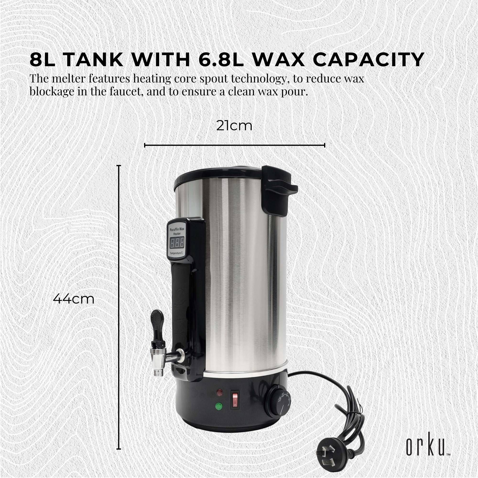 8L Orku Candle Wax Heater With Core Heating Tap - Electric Warmer Melter Pot โ image 3