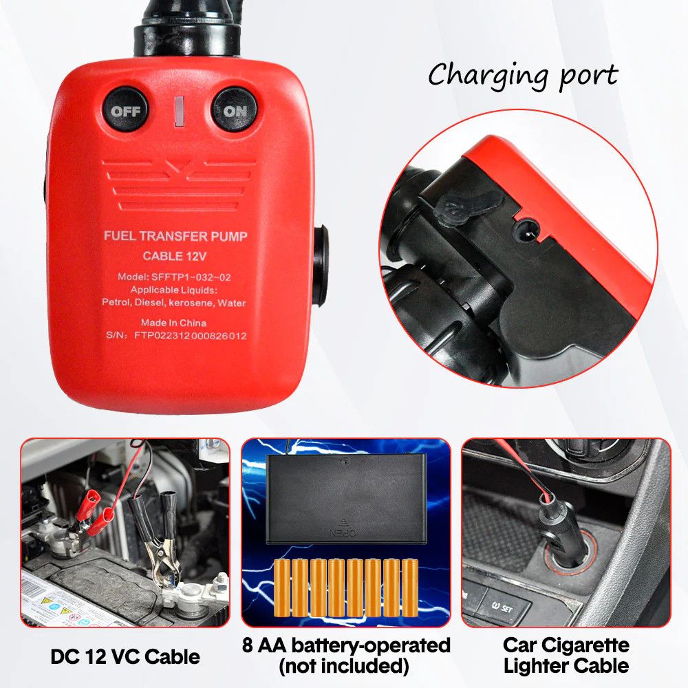 12V Portable Electric Oil Pump Handheld Diesel Pump Oil Fuel Water Transfer AU — image 5