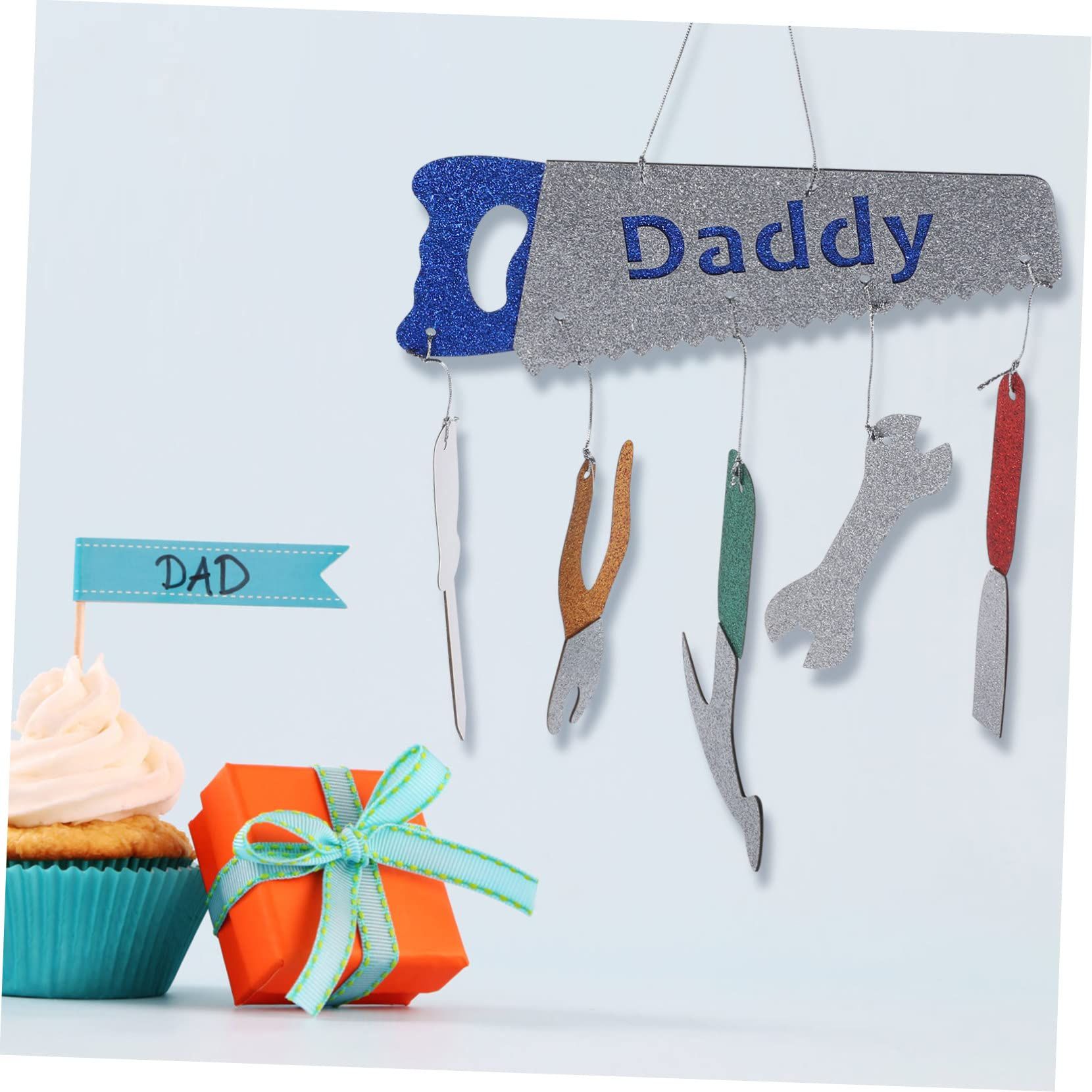 10pcs Tool Decoration Hang Tag Father's Day Hanging Decoration Fathers Day Wall Decoration Fathers Day Hanging Decoration โ image 4
