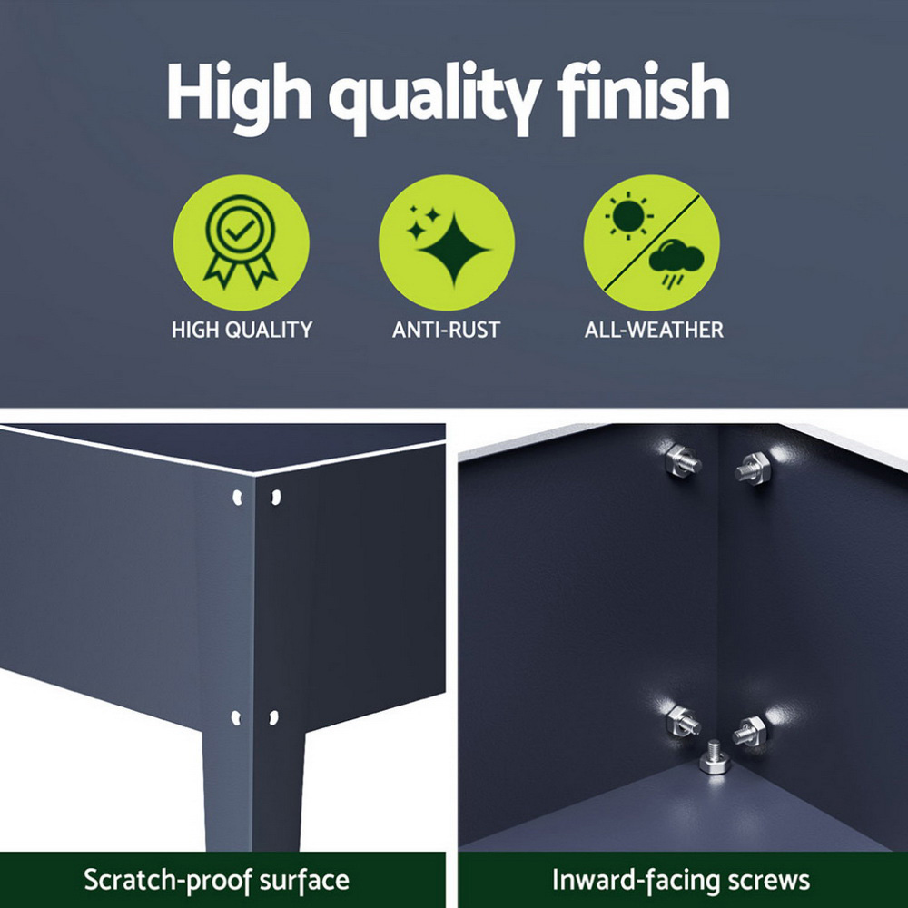 Green Fingers Raised Garden Bed x2 Elevated 100X40X80cm Planter Box Raised Container Herb — image 5