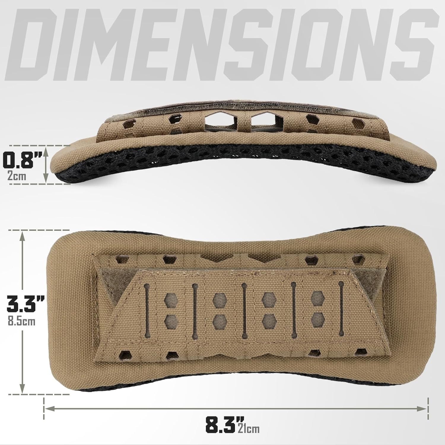 3 Pcs Tactical Vest Shoulder Pads Backpack Breathable Mesh Cushion Pad Lightweight Soft Strap Pads Shoulder Pads — image 5