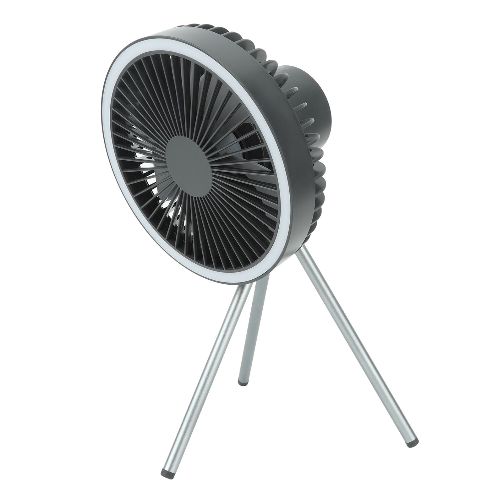 10000mAh USB Tripod Camping Fan Outdoor Portable Camping Fan with Light Power Bank Gray โ image 4