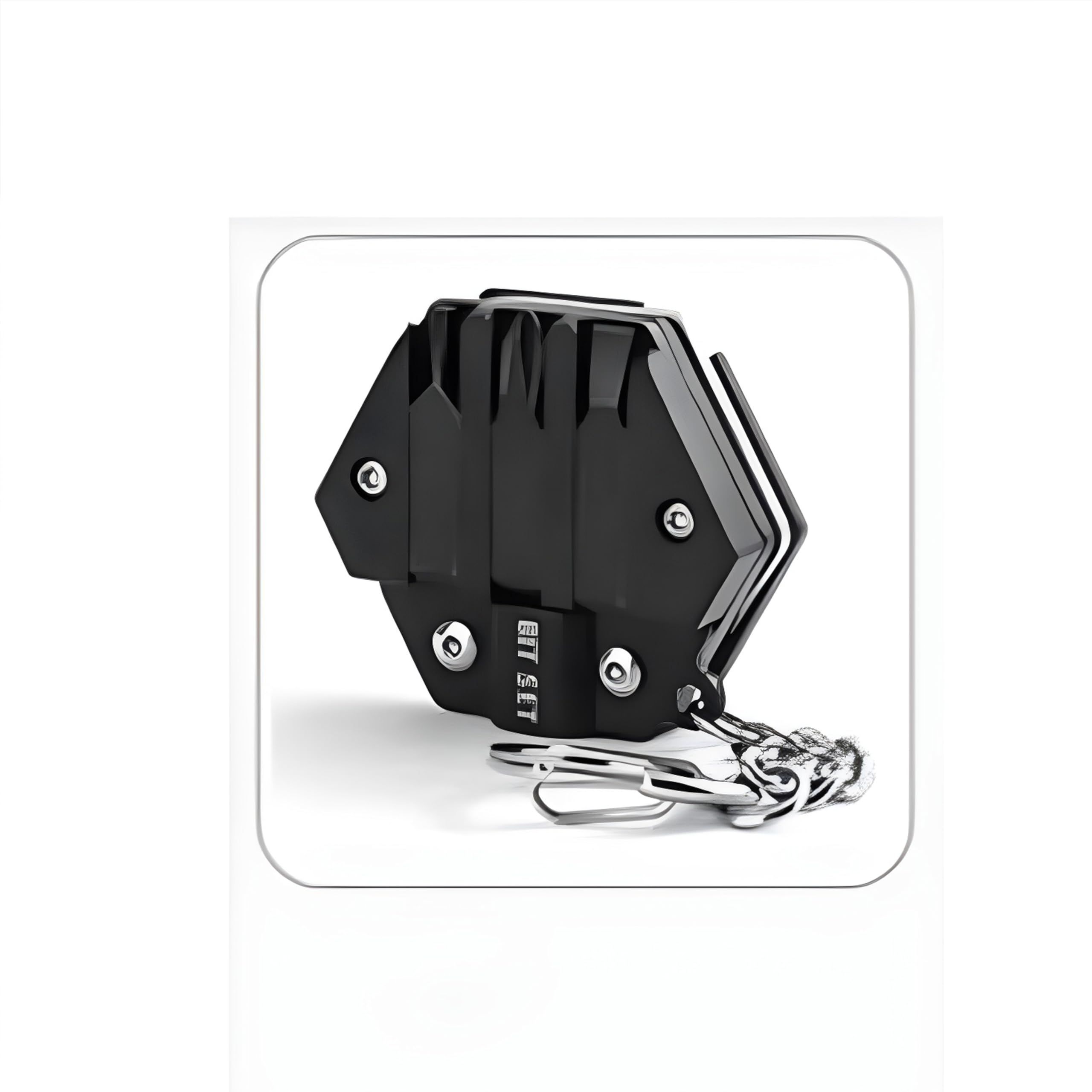 Multitool Card Key Chain – Hexagonal Kit with Micro Screw Driver Set, Bottle Opener, Tools, Multipurpose, Foldable Survival — image 3