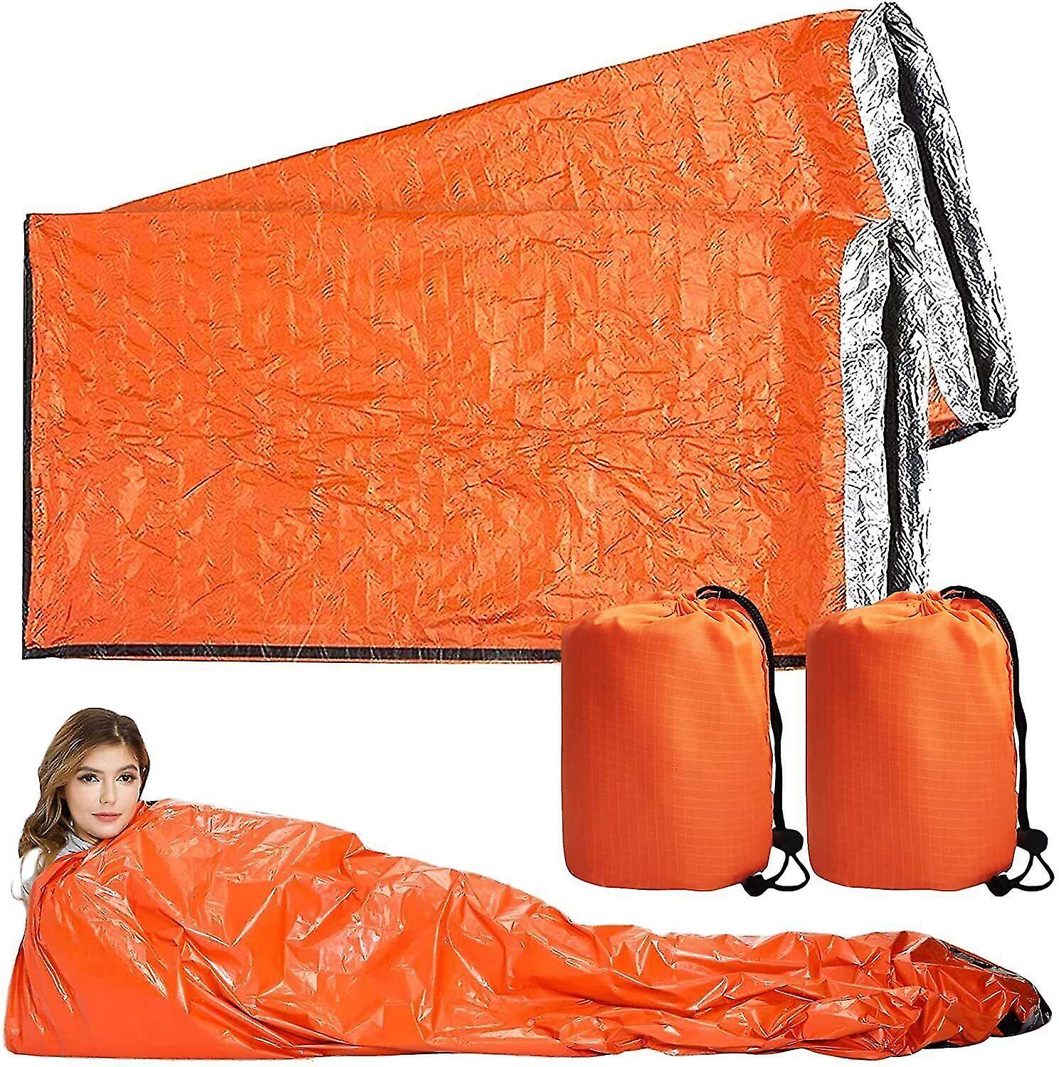 4x Outdoor Emergency Thermal Waterproof Sleeping Bag Camping Survival Bivvy Sack โ image 2