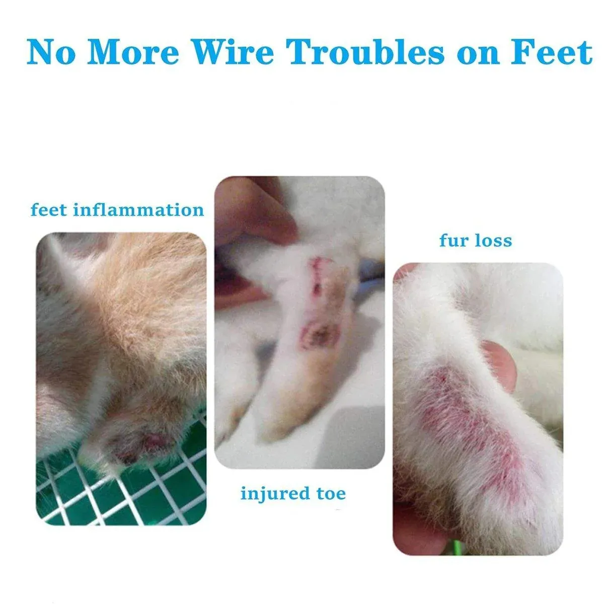 2pcs Rabbit Foot Mat Large Plastic Cage Mat for Guinea Pig Pet Cage Accessories - White — image 5