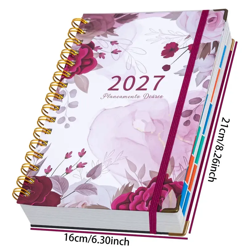 2027 A5 Hardcover Daily Planner | Daily Planning + Self-Discipline Tracking + Time Management – Essential for Boosting Productivity(Pink blue star river sand — image 3