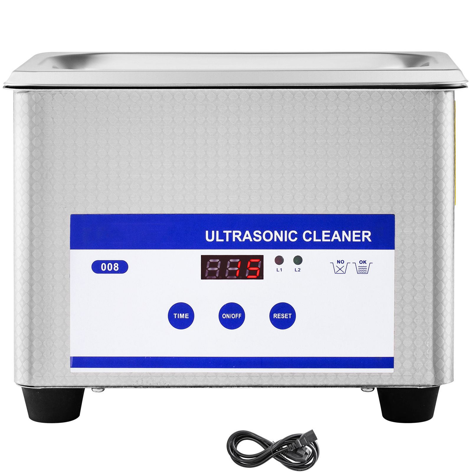 0.8L Professional Ultrasonic Cleaner 304 Stainless Steel Digital Lab Ultrasonic Cleaner with Timer for Jewelry Watch Glasses Circuit Board Dentures Small Parts