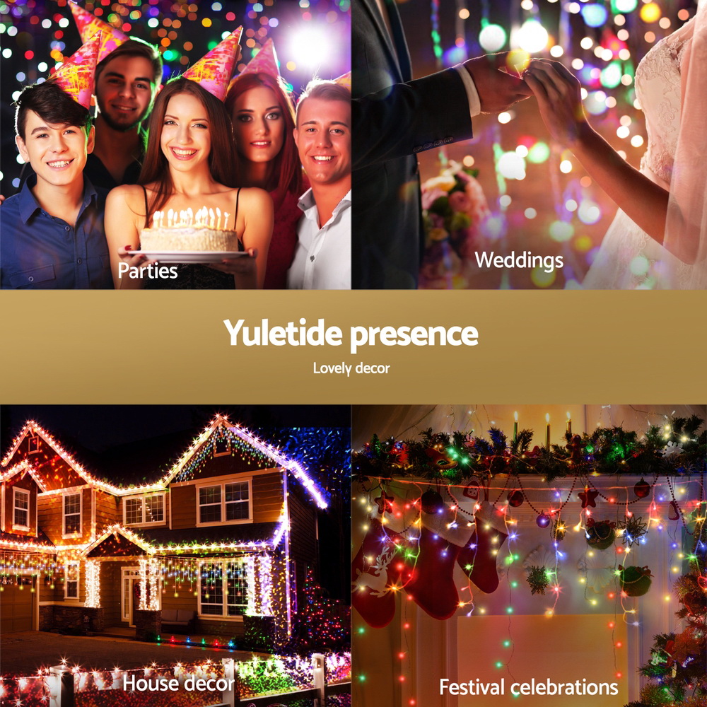 Jingle Jollys 32M Christmas Lights Icicle String Light 960 LED Multi-coloured โ image 5