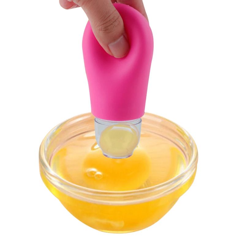 1 PCS Creative Yolk Suction Silicone Egg Separator Egg White Yolk Separator Egg white and egg yolk separator