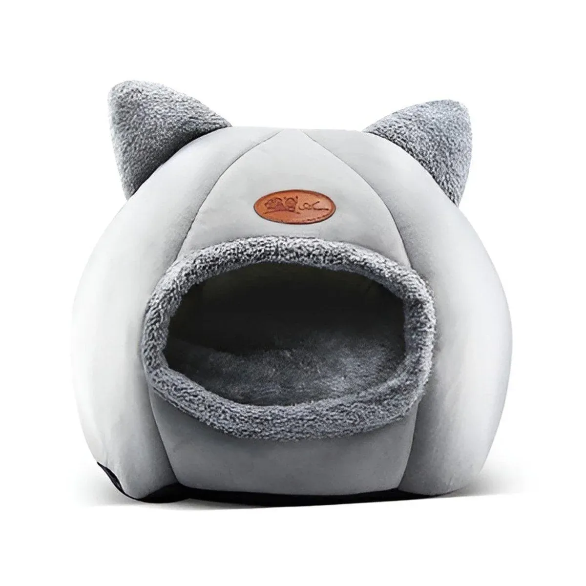 Cat Bed Winter Warm Enclosed Pet House Cozy Indoor Sleeping Nest for Cold Weather - XL — image 3