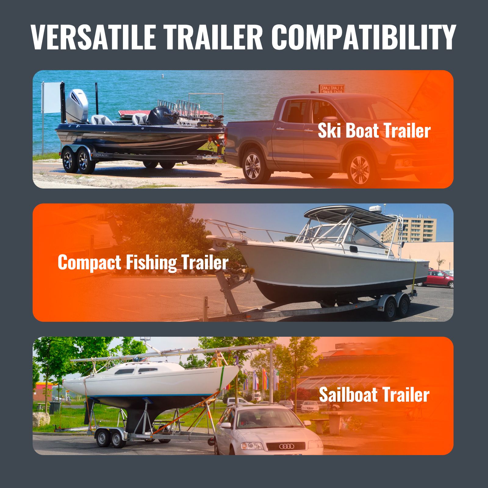 Boat Trailer Guide, 1219.2mm Adjustable Design Trailer Guide Poles, 2PCS High-Hardness Steel Trailer Guide-Ons, Trailer Guides with PVC Pipes, for Ski Boat — image 6