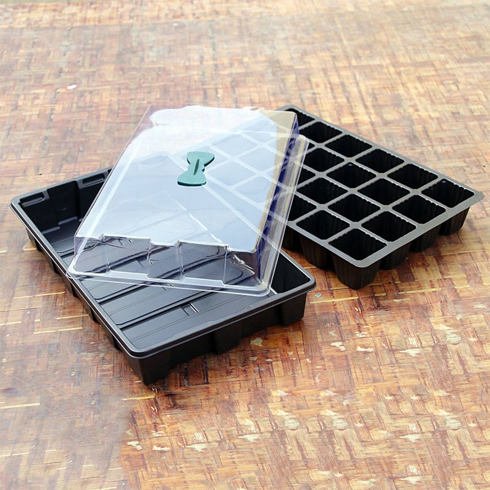 3 Pack 24 Cells Seedling Nursery Tray Plastic Flower Garden Nursery Pot Planting Seed Tray Kit With Lid Garden Grow Box β image 6