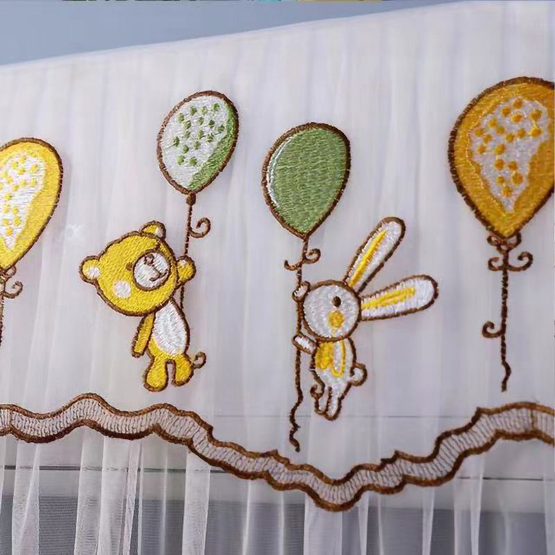1.5P Air Conditioner Dust Cover Dustproof Wall Mounted Air Conditioner Protective Case Home Decorative Dust Cover Bear Rabbit Green Yellow Balloons โ image 5