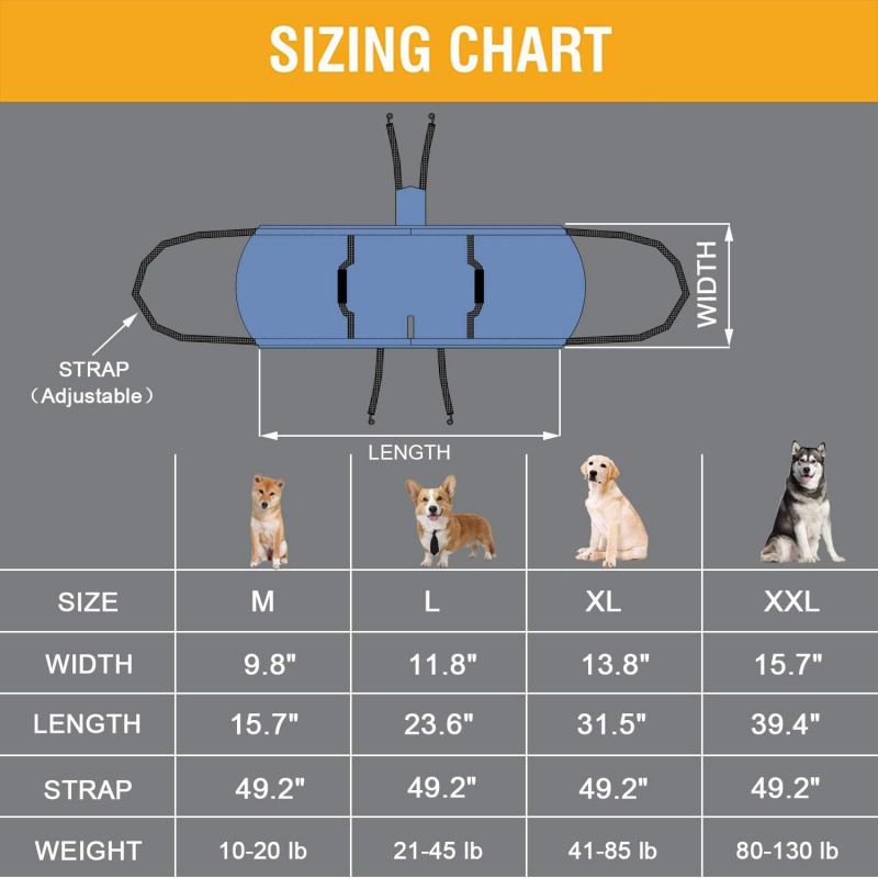 Dog Carry Sling, Emergency Backpack Pet Legs Support & Rehabilitation Dog Lift Harness for Nail Trimming, Dog Carrier for Senior Dogs Joint Injuries — image 4