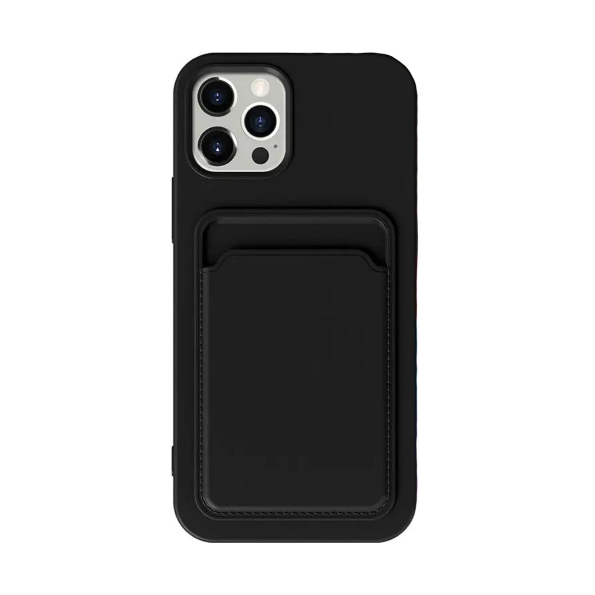 iPhone 13 Silicone Case with Card Holder - Black โ image 2