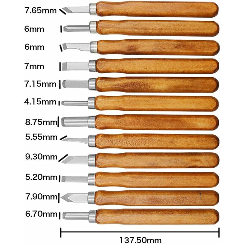 12 pcs Wood Carving Tool Kit - Professional Carving Chisels Knife Handle Carving Sculptures Expert Carpenter Beginners — image 2