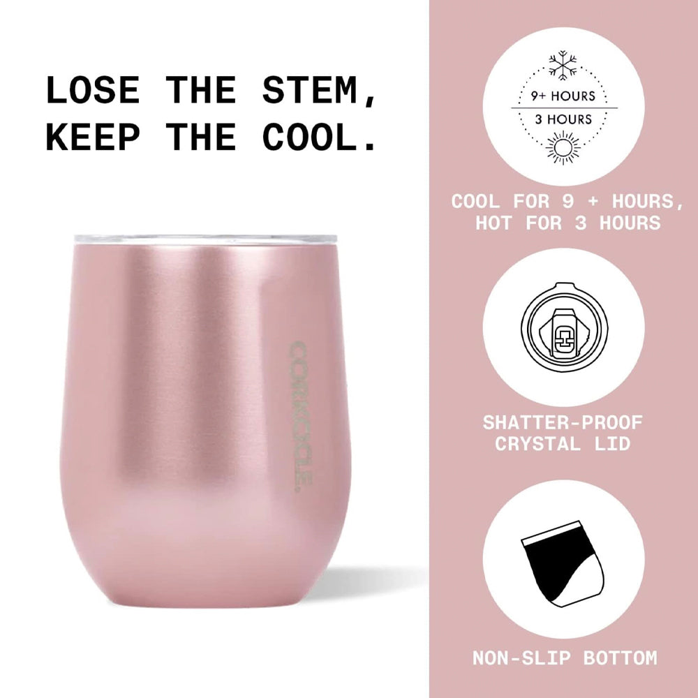 Corkcicle Stemless - 355ml Gloss White — image 2