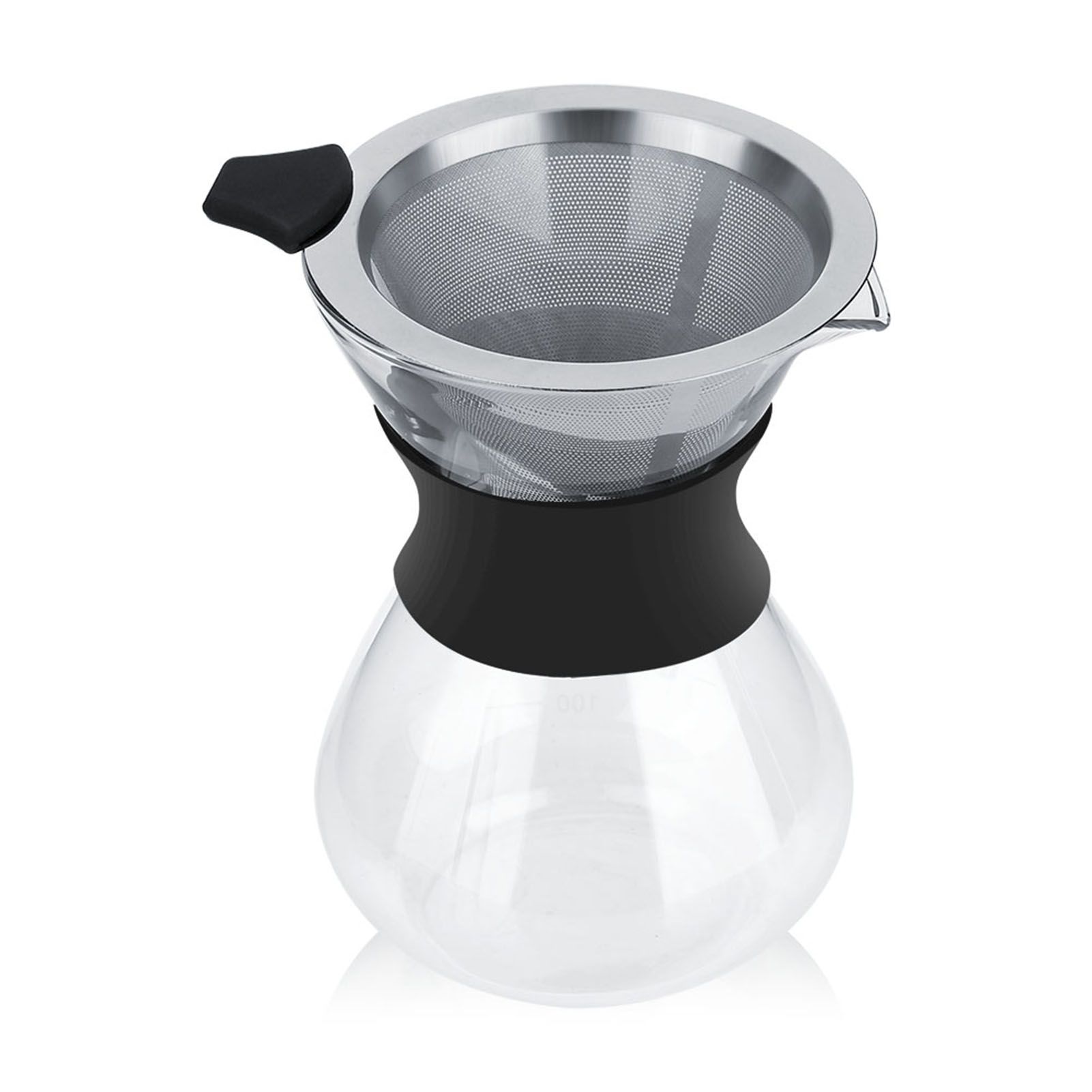 Manual Hand Drip Coffee Maker Glass Pot with Stainless Steel Filter โ image 3