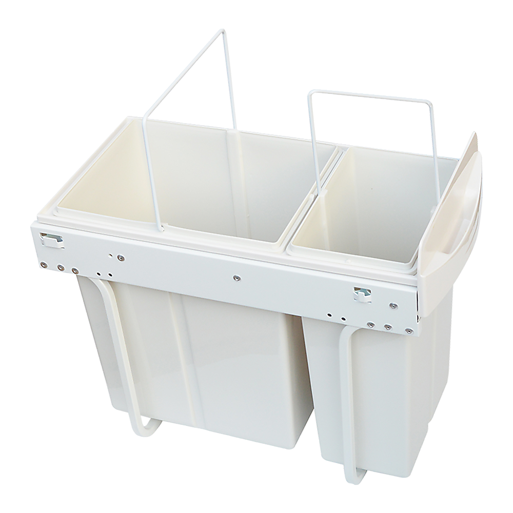 Pull Out Bin Kitchen Double Dual Slide Garbage Rubbish Waste 10L+20L โ image 5
