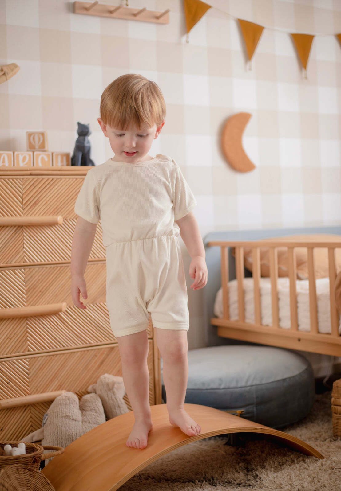 Ponchik Babies + Kids - Ribbed Cotton Romper - Daisy — image 5