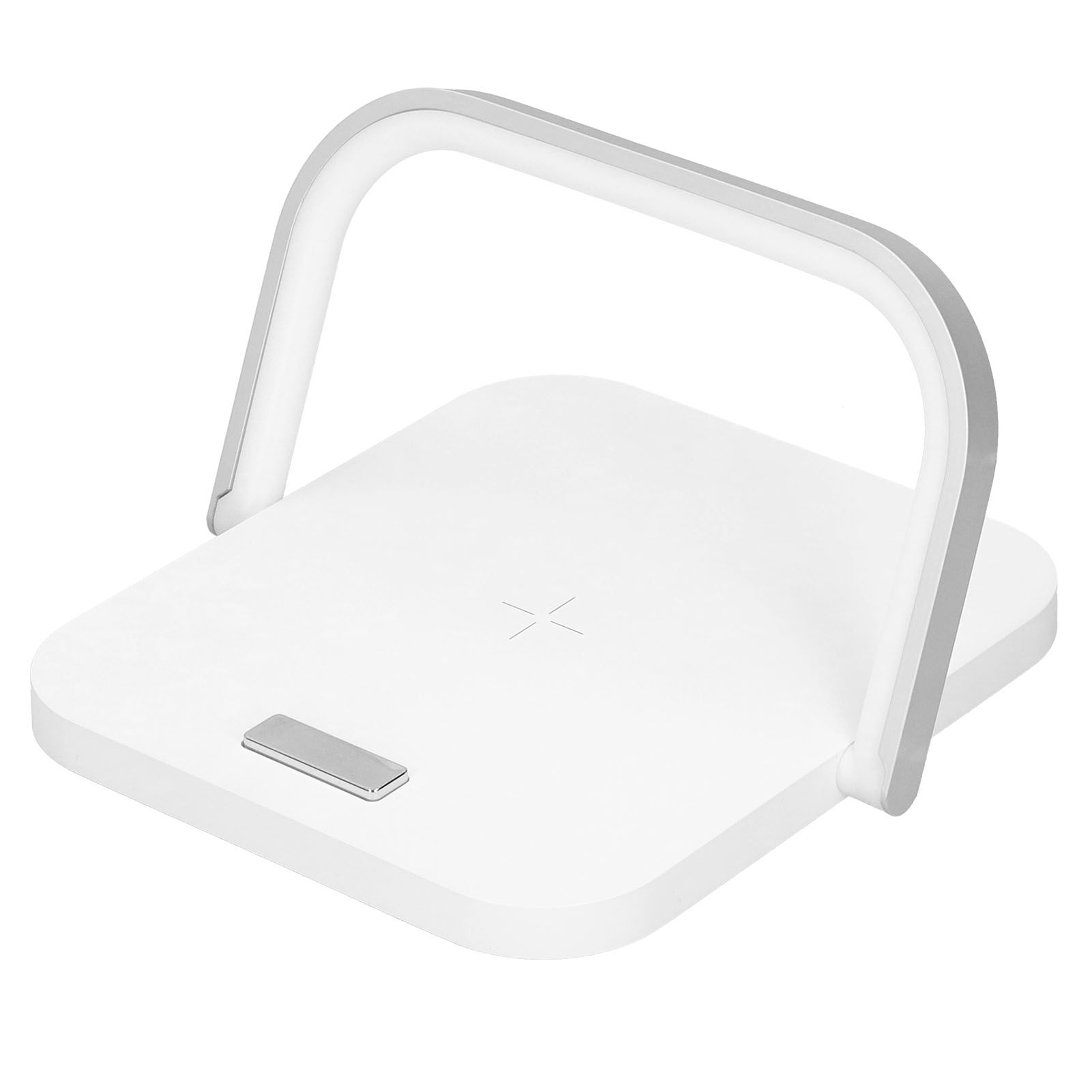 5V Desktop Night Light Multifunction Wireless Quick Charger Phone Stand Holder White — image 6