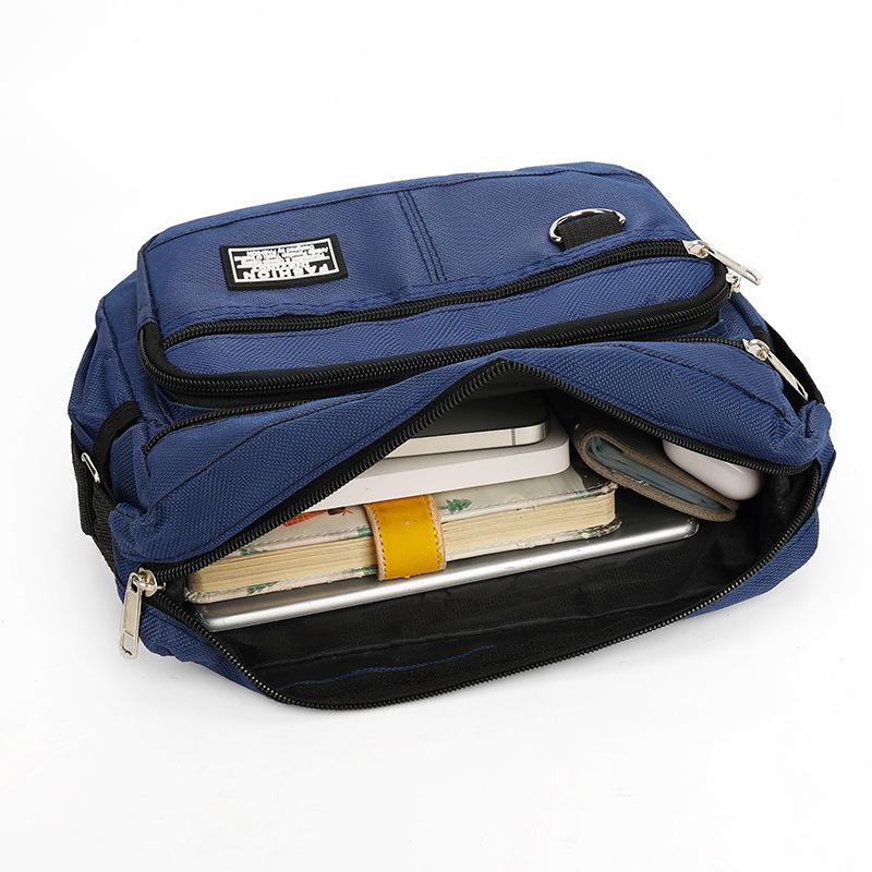 Grey Men's Waterproof Oxford Cloth Crossbody Bag - Durable Anti-Theft Shoulder Backpack for Business, Travel & 10-inch Tablet โ image 3
