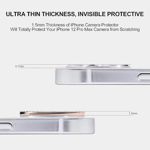 Bling Camera (Rose Gold) Back Cover for iPhone 12 Pro Max Camera, Diamond Protective Sticker Camera Lens Cover for Apple iPhone 12 Pro Max โ image 4