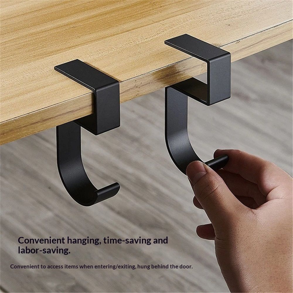 4 Packs Purse Hook Clutch Holder Handbag Hanger for Table Desk Side Table Portable Practical Hook(black) — image 3