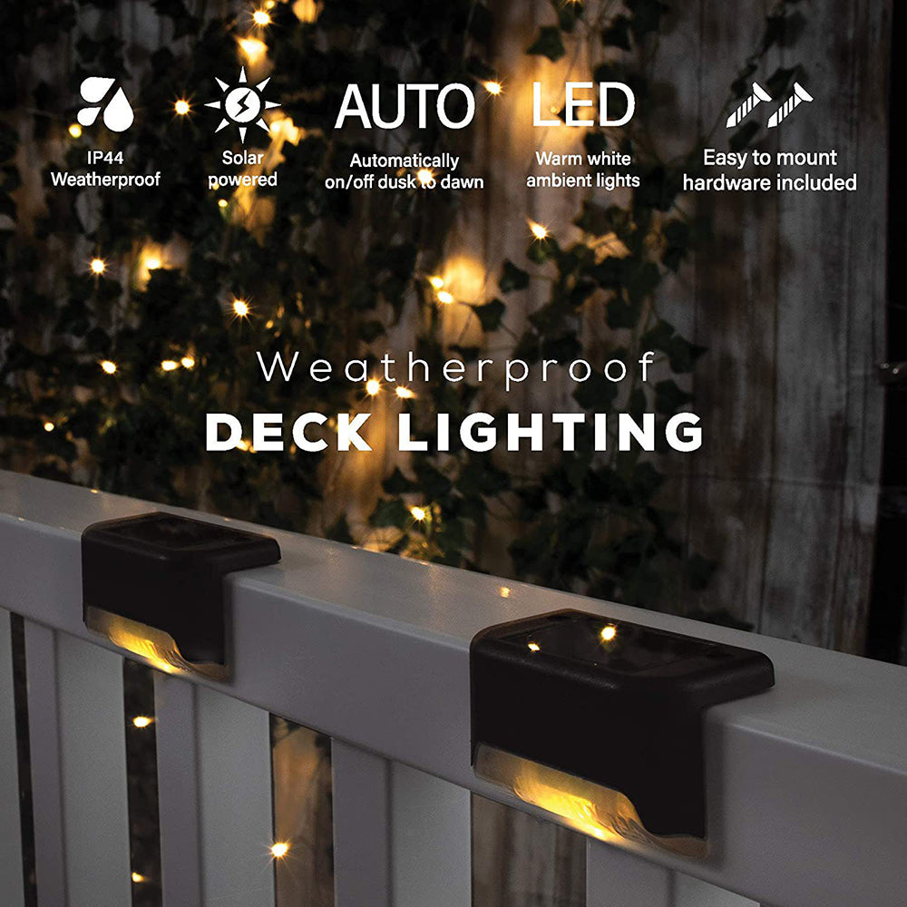 4 Pack SolarPower Deck Lights Outdoor Step Lights Waterproof LED lights — image 5