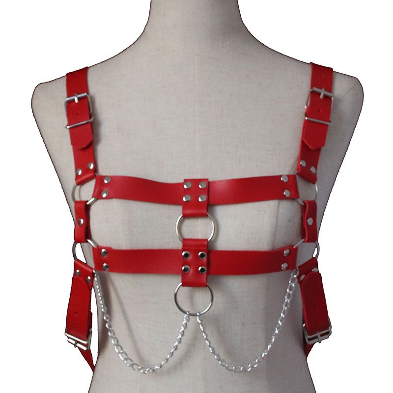 AX Punk PU Cross Strap for Men and Women Light purple โ image 6