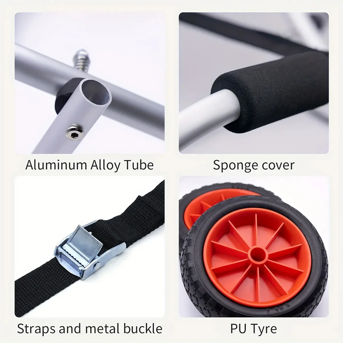 Boat Kayak Canoe Cart Kayak Trailer Sturdy Aluminum Alloy Paddle Board Kayak โ image 6