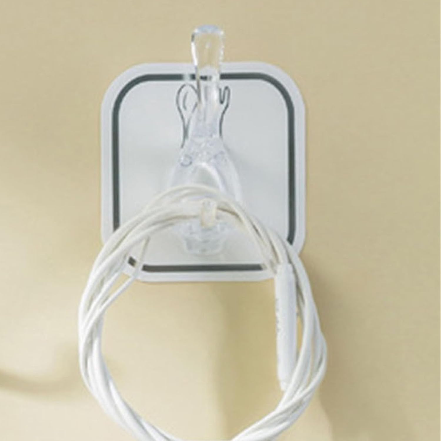 6Pcs Acrylic Wall Mounted Necklaces Organizer,6 Hooks Jewelry Stand Organizer,No Drilling Hanging Hook Strong Bearing Capacity for Kitchen Bathroom(White) — image 3
