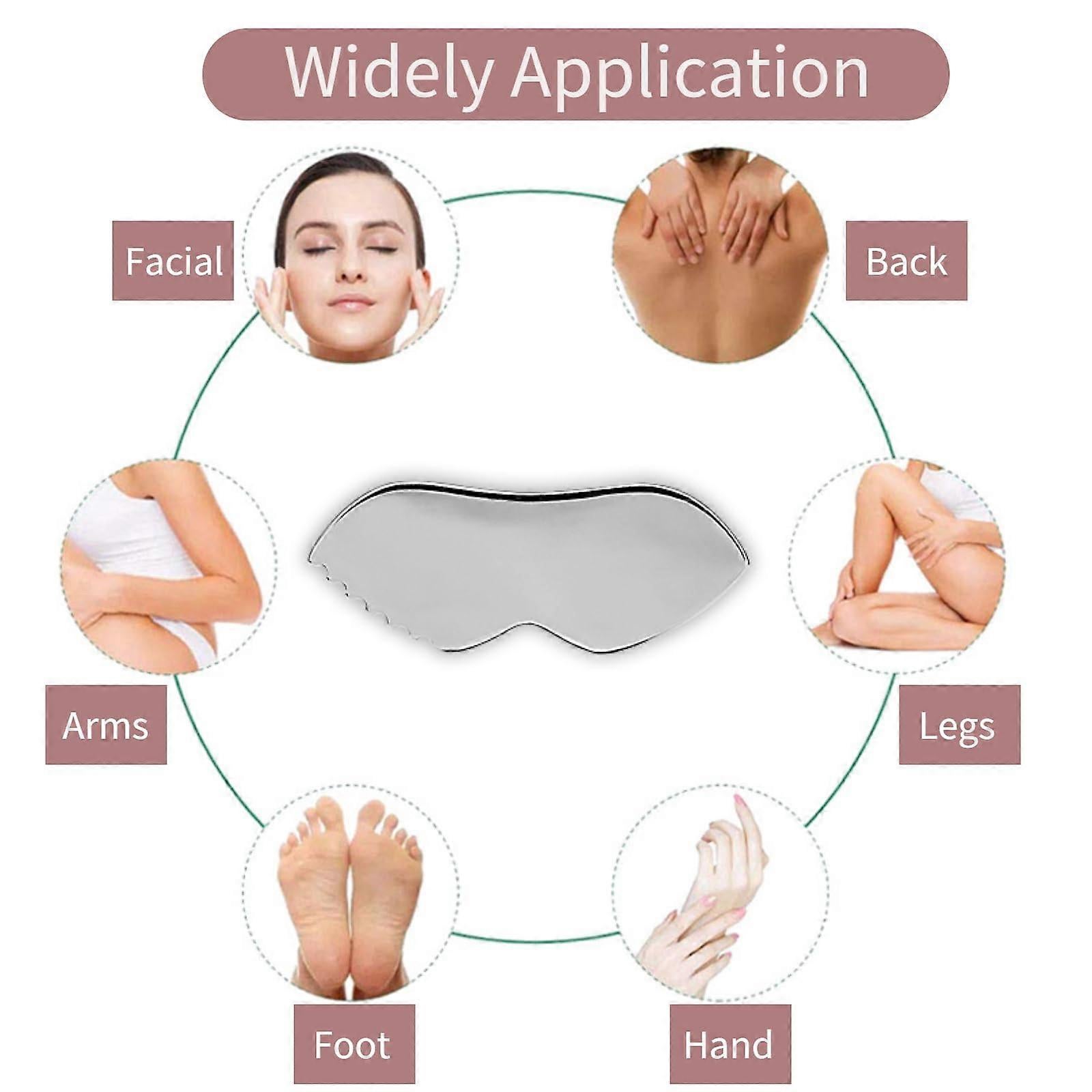 Upgraded Stainless Steel Face Guasha Tool, Metal Skin Tightening Massage Scraper — image 4