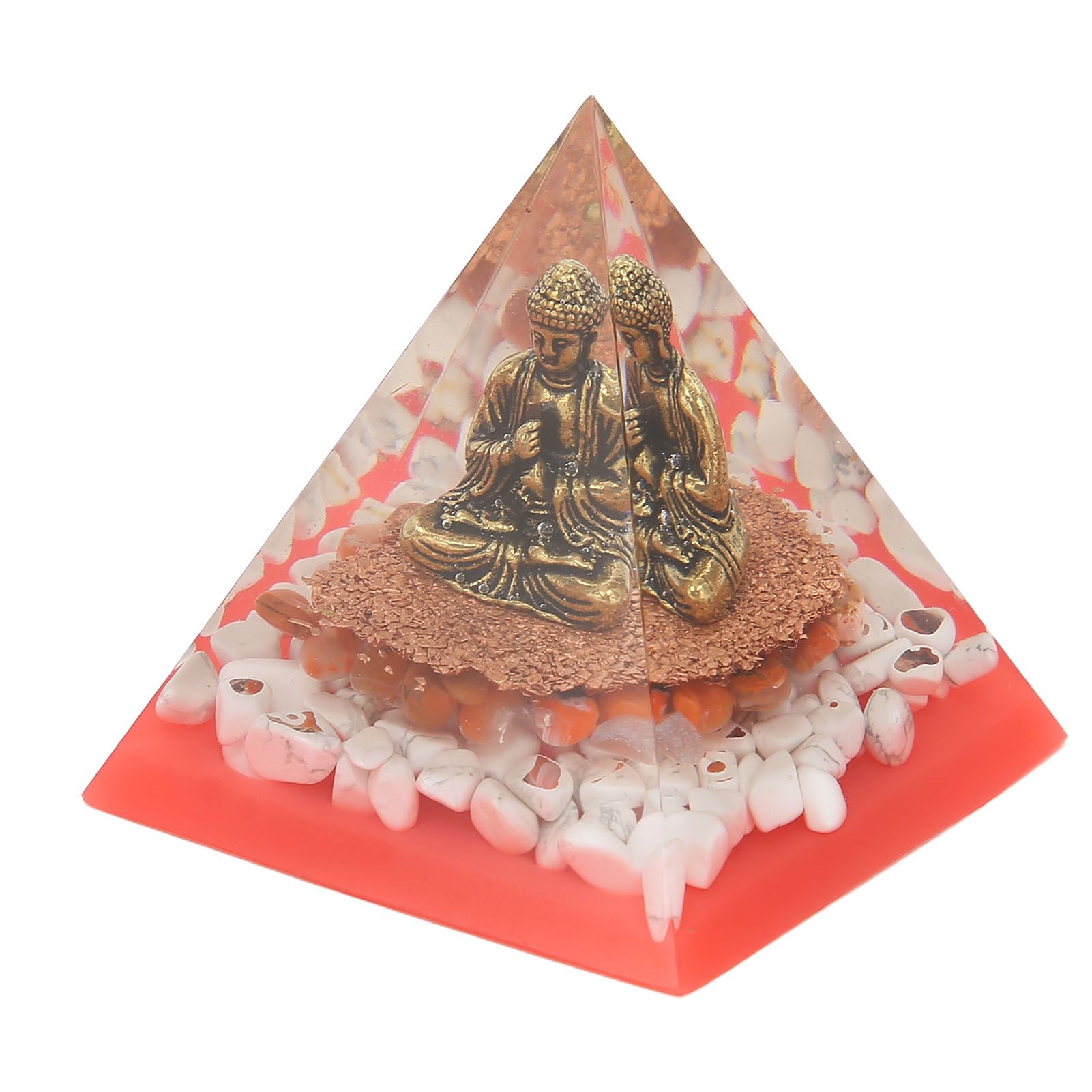 Crystal Pyramid Buddha Epoxy Energy Stone Handicraft for Household Decoration Office Desktop — image 6